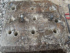 Concrete pedestal being drilled for Bustar expanding grout. Concrete pedestal being drilled for Bustar expanding grout.