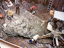 Rock being poured with Bustar. Rock being poured with Bustar.