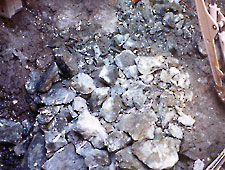 Cracked rock ready for removal. Cracked rock ready for removal.