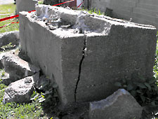 Massive Concrete Block ready for Removal Massive Concrete Block ready for Removal